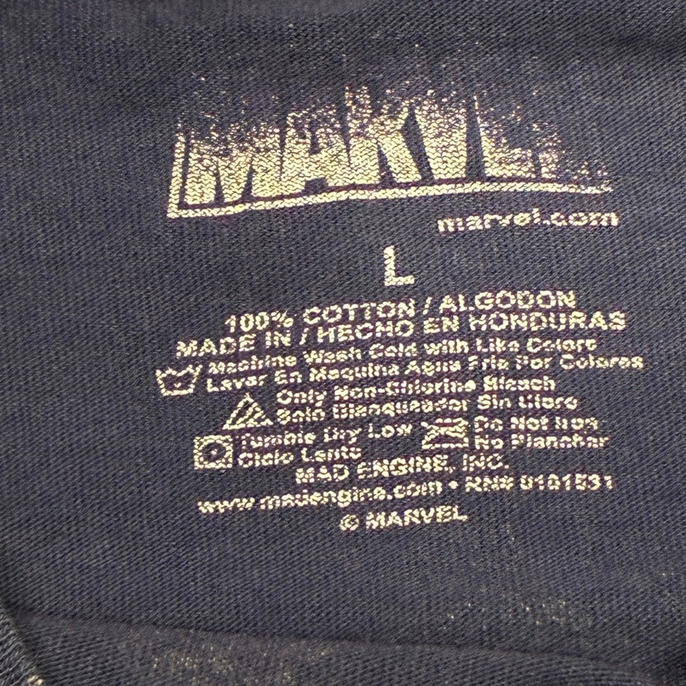Marvel Thor All Over Print Graphic T-Shirt Men's L Black White Double Sided - Picture 4 of 6